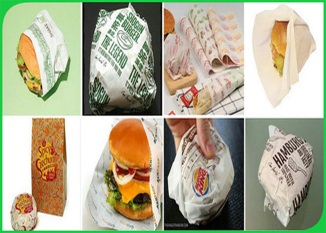 papel de la hamburguesa de la categoría alimenticia