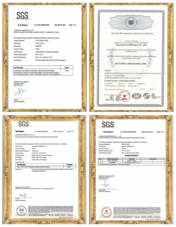  Papel de paja certificado FSC modificado para requisitos particulares color para las bebidas de consumición 60gsm 120gsm