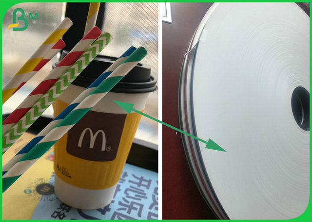 rollo de papel colorido de la categoría alimenticia de 60gsm 120gsm/Straw Paper With Biodegradable abonable