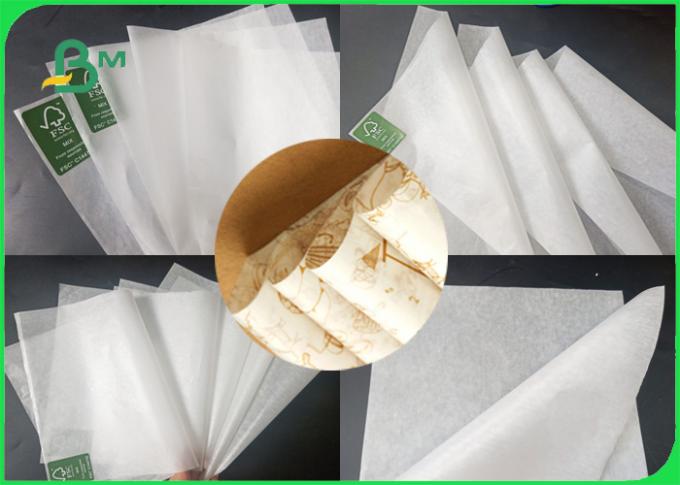 papel de embalaje impermeable a la grasa resistente del mollete del rasgón resistente del aceite 38gsm en rollo