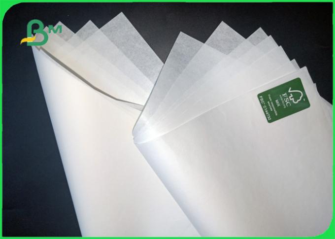 color blanco hidrofóbico del papel de MG Kraft de la categoría alimenticia de la capa 50gsm para embalar