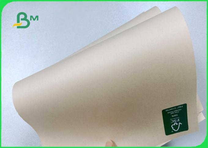 alto papel de Kraft del marrón de la pulpa de madera FDA de la resistencia que estalla 50gsm para las bolsas de papel