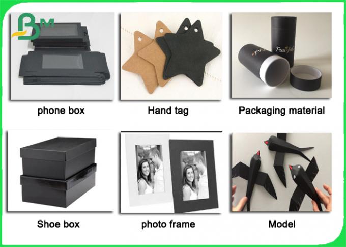 Solo papel negro echado a un lado 110 de la tarjeta del FSC - 450gsm para los álbumes de foto