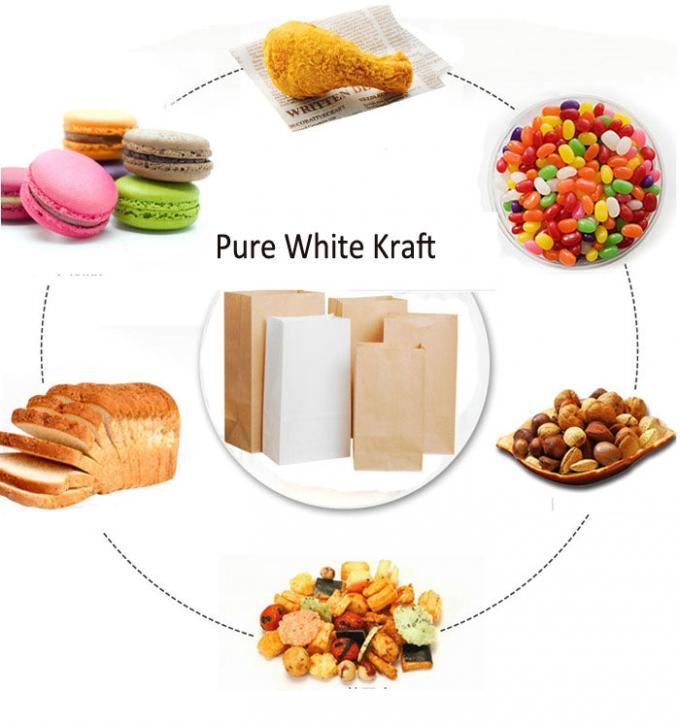 La categoría alimenticia Kraft blanco 120g de papel Kraft puro blanqueó el rollo del papel de saco del bolso