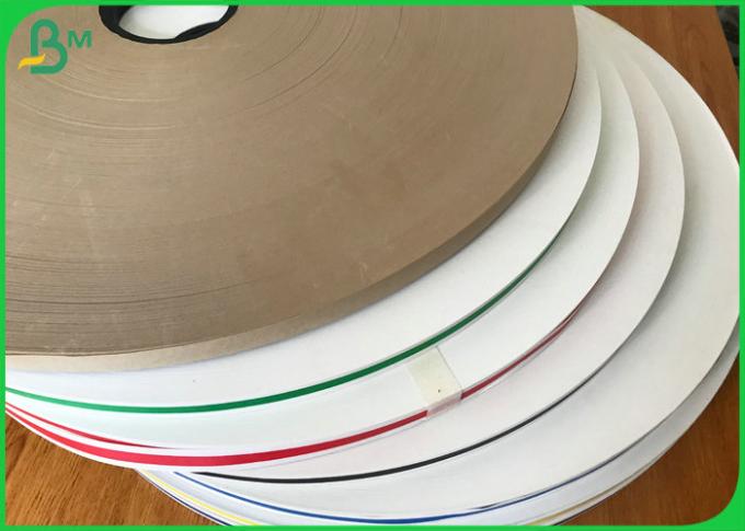 papel de Kraft blanco del rollo puro del color de la anchura 60gsm de 15m m para el papel de consumición Straw Tube