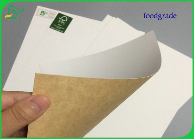 categoría alimenticia blanca lateral del papel de Kraft de la parte posterior de 270gr 325gr uno para la caja de Hamburgo