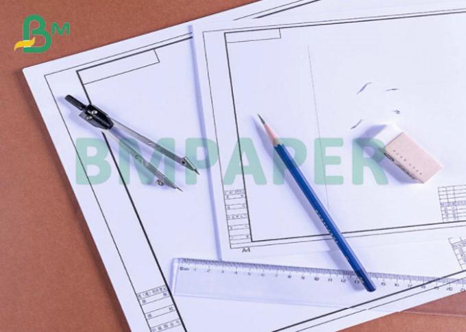 papel de trazador de Drawing Paper cad del ingeniero 80g embalaje del cartón de 3