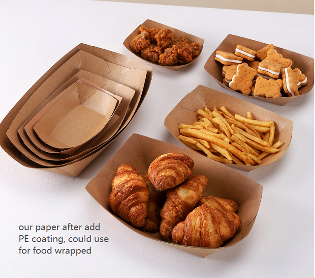 Rollo sin blanquear reciclado del papel de la categoría alimenticia 200GSM 250GSM 300 G/M Kraft para la caja de la comida