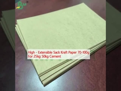 Papel Kraft de bolso de alta extensión 70-100 g para 25 kg 50 kg de cemento