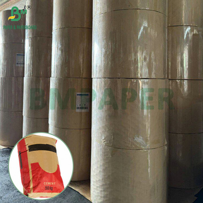 Pulpa de madera virgen 70g 80g 90g Bolsas de papel de cemento Kraft natural