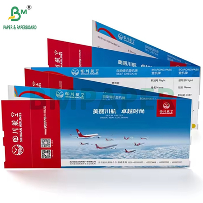 175g Billetes de vuelo de aerolíneas térmicas personalizadas Tarjeta de embarque Papel 18,8cm x 8,3cm