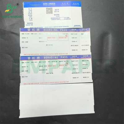 Papel térmico blanco en blanco con tarjeta de embarque imprimible 175 gm 18,8 x 8,3 cm
