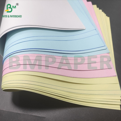 Papel NCR digital láser sin carbono de 55 gramos Papel blanco CB rosa CF rosa