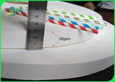 Eco - papel amistoso de paja de beber del rollo 28gsm 60gsm 13m m 15m m del papel de categoría alimenticia para imprimir