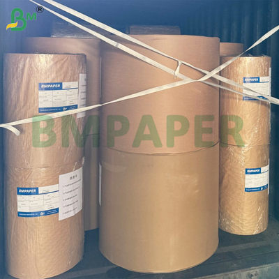 Papel de recubrimiento térmico libre de BPA de 55 gramos Jumbo Roll Natural / Alto Blanco 790mm 860mm