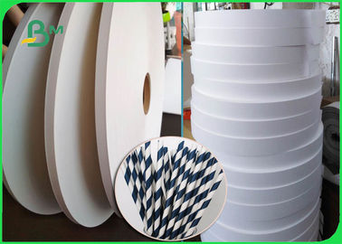 papel blanco de 14m m 15m m 60gsm Kraft para un rollo más estrecho de la paja de papel