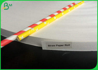 color blanco Straw Paper For Drinking Straws imprimible de 400m m Uncoating 60gsm 120gsm