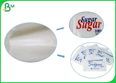A prueba de humedad el lado de 40gsm + de 10gsm PE uno cubrió el rollo blanco del papel de categoría alimenticia para los paquetes del azúcar