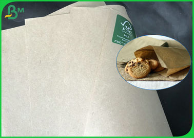 Papel de embalaje biodegradable de la categoría alimenticia de 40gsm 50gsm 60gsm Brown para la comida Pakages de la calle