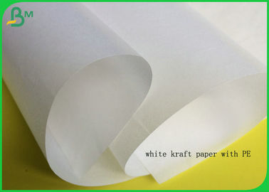 Papel blanco revestido de la categoría alimenticia PE Kraft para el pan que embala o los alimentos de preparación rápida calientes