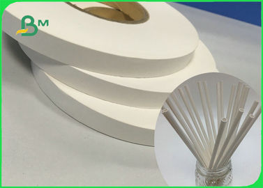 categoría alimenticia de papel Slitted imprimible blanca del rollo de 60gsm 120gsm para la paja de papel