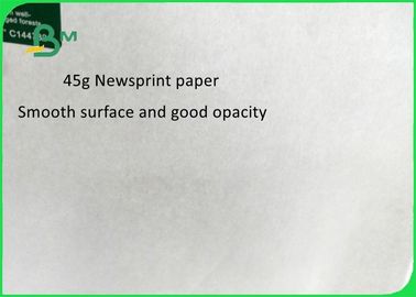 30LB 48.8gsm sueltan y enrarecen el papel superficial liso del papel prensa para la flor que embala