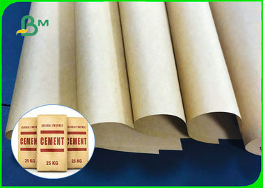 papel estallado fuerte de Brown Kraft de la resistencia de 80gsm 90gsm para los bolsos del cemento