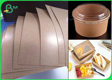 Revestido polivinílico del papel de Kraft de las capas de barrera del papel bajo de las bandejas de la comida 250g + 18gsm