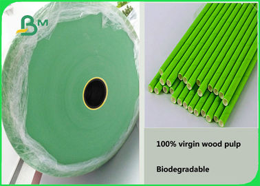 papel de Kraft rojo 60gsm/verde llano ecológico para la paja de papel