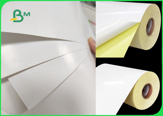 Top semi - glose el papel inferior amarillo de papel de la etiqueta engomada del papel 140gsm de 157gsm Kraft