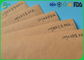 Papel del trazador de líneas de Brown Kraft de la pulpa de madera del 100% 35 G/M - 100gsm para las muestras libres de la bolsa de papel