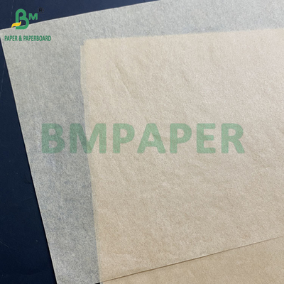 Papel a prueba de grasa de 34gm y 40gm Kraft Brown Sandwich Hojas de envoltura de tamaño personalizado
