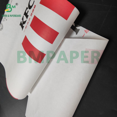 Papel a prueba de grasa de impresión a color de 38 gramos para envolver kebabs Estándar alimentario de la UE