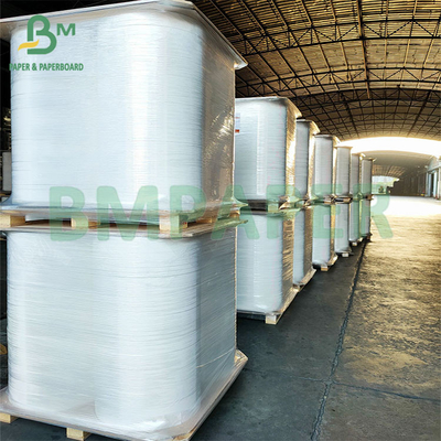 Papel de embalaje de paja blanca degradable de grado alimenticio de 24 gramos y 32 mm para el embalaje de paja
