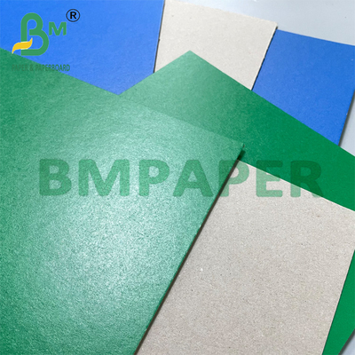 1.2mm 1.4mm Tarjeta de cartón laminada verde azul de un solo lado para la cubierta del libro