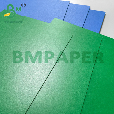 1.2mm 1.4mm Tarjeta de cartón laminada verde azul de un solo lado para la cubierta del libro