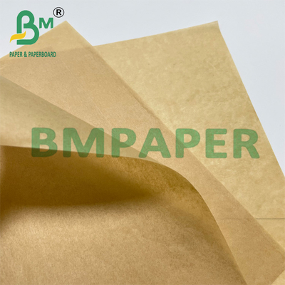 Papel de hornear a prueba de grasa de 30 a 60 gramos para vaporizar y envolver de color marrón