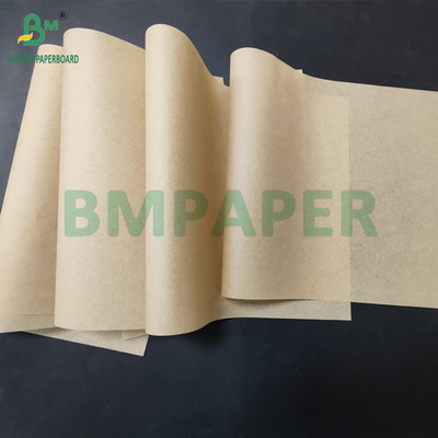 Papel de embalaje para sándwiches a prueba de grasa marrón de 35 gm 40 gm para cestas de alimentos 700 mm