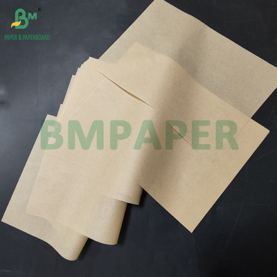 Papel de embalaje para sándwiches a prueba de grasa marrón de 35 gm 40 gm para cestas de alimentos 700 mm