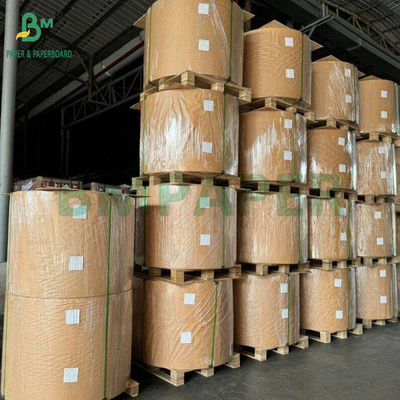 75gm 80gm Papel virgen marrón Kraft para bolsas de cemento Extensible 90cm