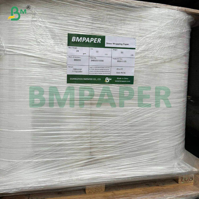 24g 28g Envase de paja blanca Rollos de papel 27mm Ancho 6000m Largo ̃ Tipo de calidad alimentaria