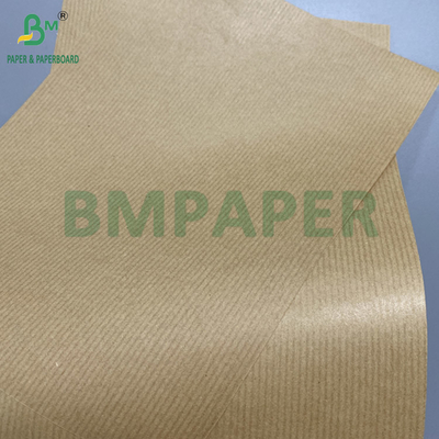 80 gramos de papel Kraft de color marrón rayado envoltorio de regalo de un lado Brillo excelente resistencia