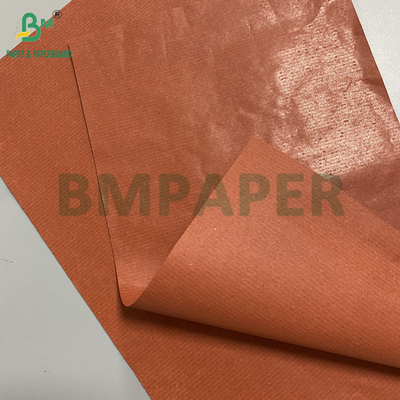 Papel Kraft de 42 gramos con rayas rojas para envolver frutas con cera de un lado