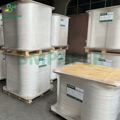 Papel de embalaje de paja blanco de 24 gm 28 gm 27 mm x 5000 m Buena resistencia a la tracción