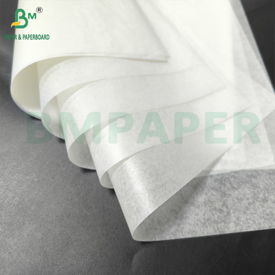40 GSM Rollos de papel de cera blanca encerados en ambos lados resistentes a la grasa