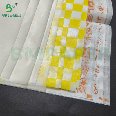 40 GSM Rollos de papel de cera blanca encerados en ambos lados resistentes a la grasa