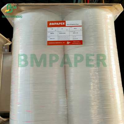 27 mm 30 mm 34 mm 28 gm Papel de embalaje de paja imprimible de grado alimenticio en rollo