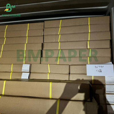 20# Rollo de papel blanco para impresoras de inyección de tinta de gran formato de 24 pulgadas x 150 pies