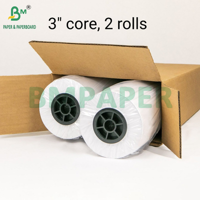 20# Rollo de papel blanco para impresoras de inyección de tinta de gran formato de 24 pulgadas x 150 pies