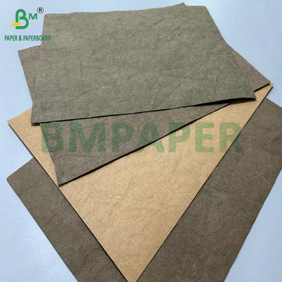 0.3mm 0.55mm 150cm ancho marrón arrugas Tejido Kraft prelavado para bolsos de mano